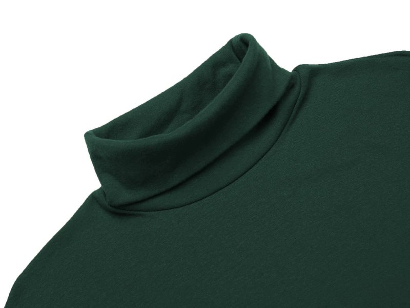Poriff Mens Fashion Slim Fit Crew Neck Lightweight Pullover Sweater Basic Tops Green L - Image 4
